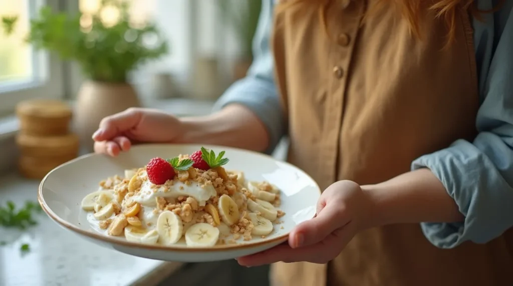 Banana Peanut Butter Yogurt Parfait fast food