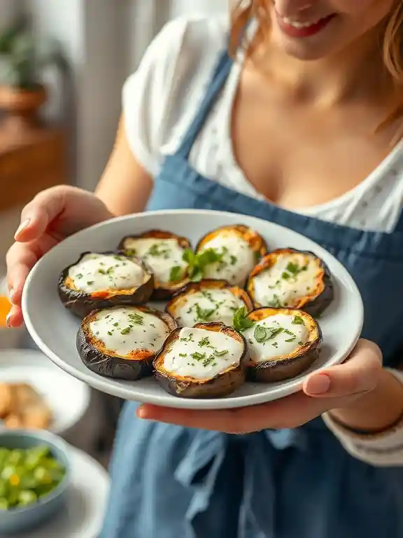 Baked Eggplant Rounds with Mozzarella: A Delicious and Healthy Veggie DelightBaked Eggplant Rounds with Mozzarella: A Delicious and Healthy Veggie Delight