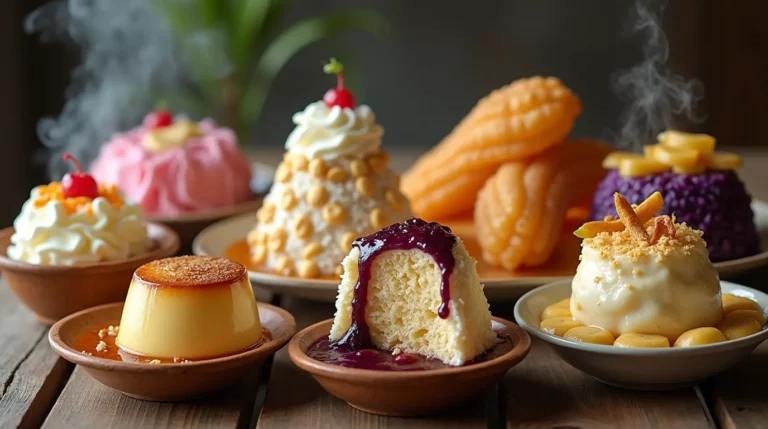 What makes Filipino desserts so addictive? Explore 6 irresistible treats, from creamy ube halaya to crispy turon, and satisfy your sweet tooth now.
